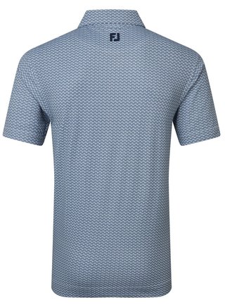 FootJoy Scallop Geo Pique herr polo, navy