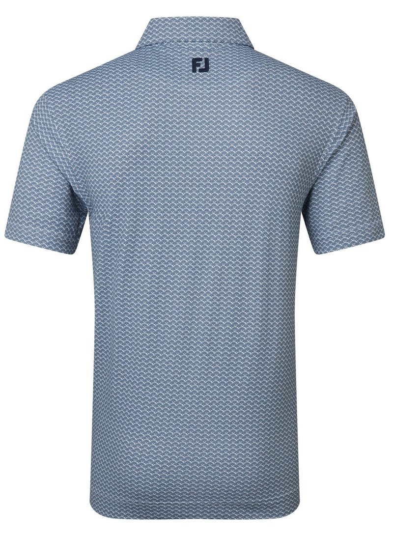FootJoy Scallop Geo Pique herr polo, navy