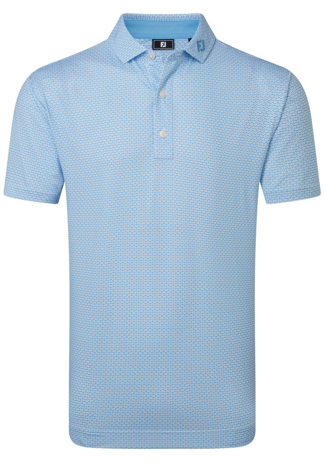 FootJoy Nautical Flag Print Lisle herr polo, blue reef/deep reef