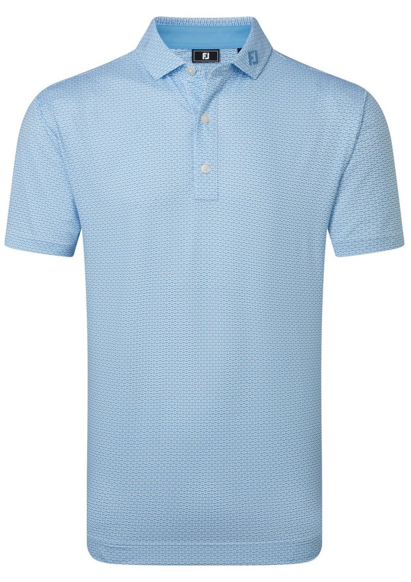 FootJoy Nautical Flag Print Lisle herr polo, blue reef/deep reef