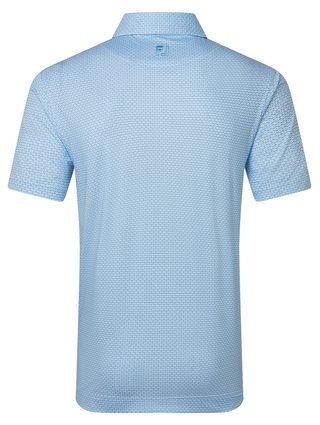 FootJoy Nautical Flag Print Lisle herr polo, blue reef/deep reef