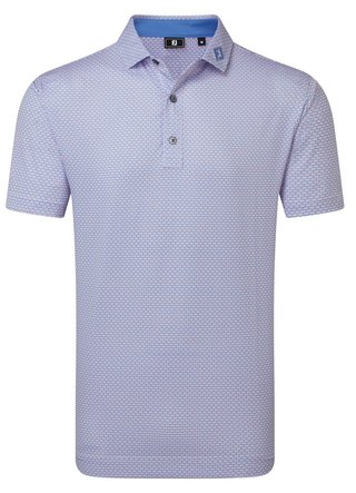 FootJoy Nautical Flag Print Lisle herr polo, pink pop/vivid violet