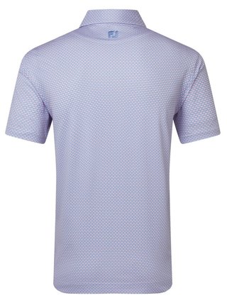 FootJoy Nautical Flag Print Lisle herr polo, pink pop/vivid violet