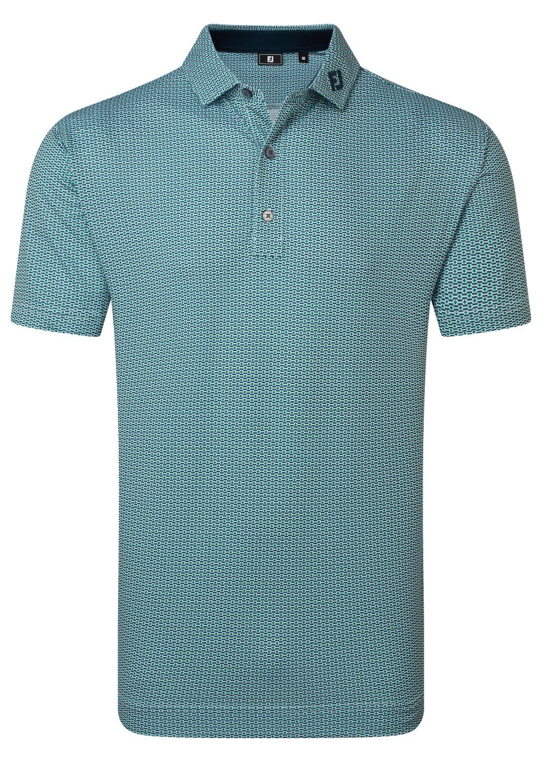FootJoy Nautical Flag Print Lisle herr polo, field green/navy