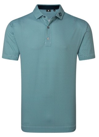 FootJoy Nautical Flag Print Lisle herr polo, field green/navy