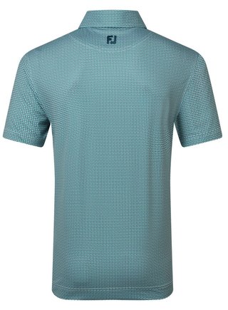 FootJoy Nautical Flag Print Lisle herr polo, field green/navy