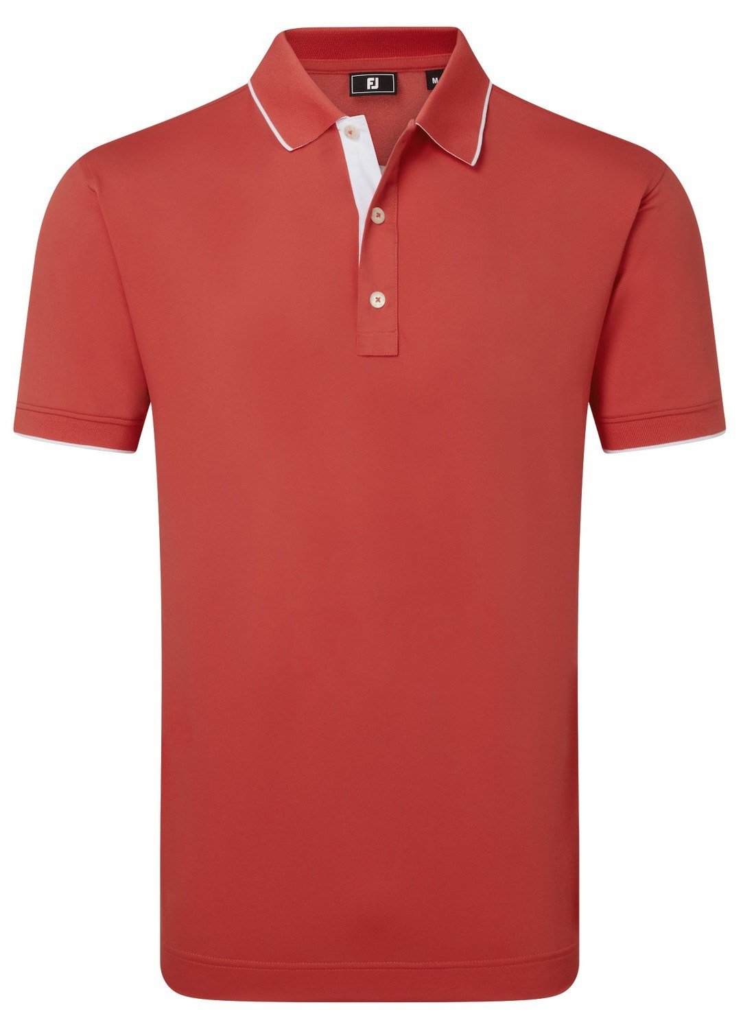 FootJoy FJ Wordmark Pique herr polo, nantucket red