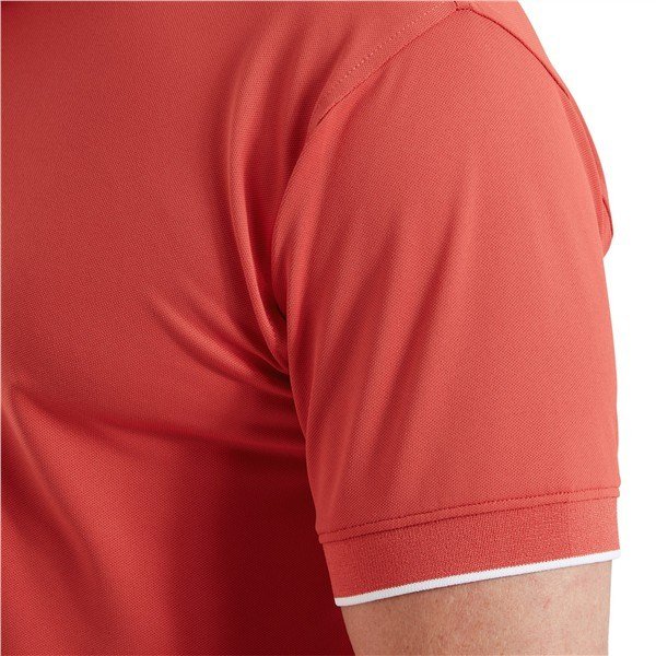 FootJoy FJ Wordmark Pique herr polo, nantucket red