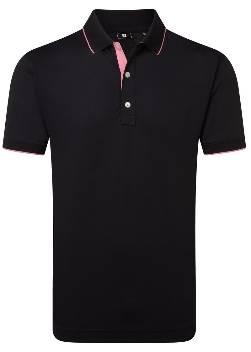 FootJoy FJ Wordmark herr polo, pique black