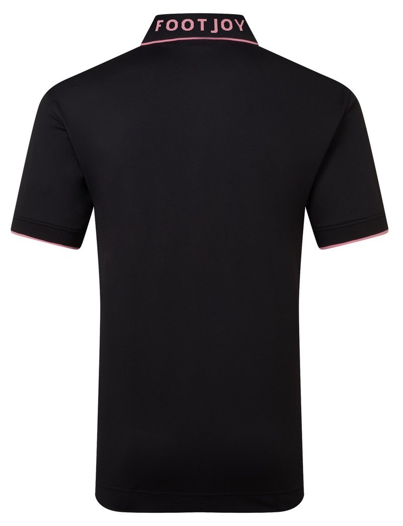 FootJoy FJ Wordmark herr polo, pique black