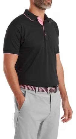 FootJoy FJ Wordmark herr polo, pique black
