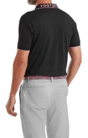 FootJoy FJ Wordmark herr polo, pique black