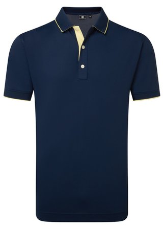 FootJoy FJ Wordmark Pique herr polo, navy