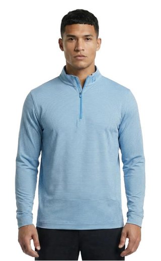FootJoy Ottoman Stripe Chill-Out herr sweatshirt, chambray/coastal blue