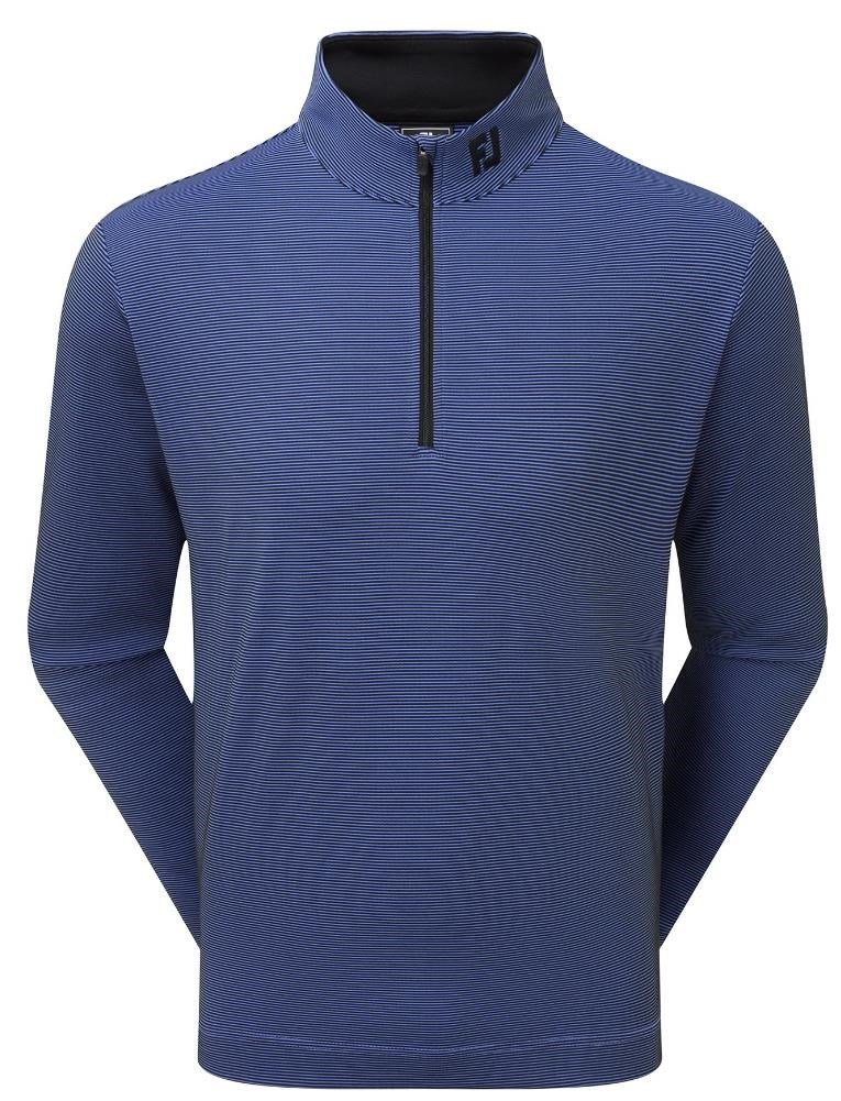 FootJoy Ottoman Stripe Chill-Out herr sweatshirt, svart/vivid violet