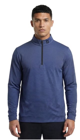 FootJoy Ottoman Stripe Chill-Out herr sweatshirt, svart/vivid violet