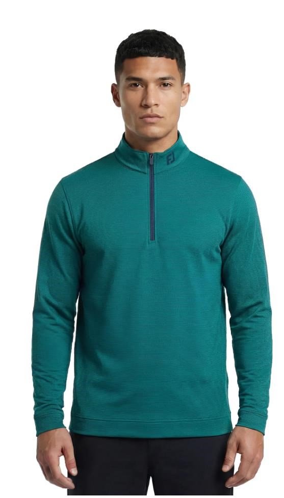 FootJoy Ottoman Stripe Chill-Out herr sweatshirt, navy/field green
