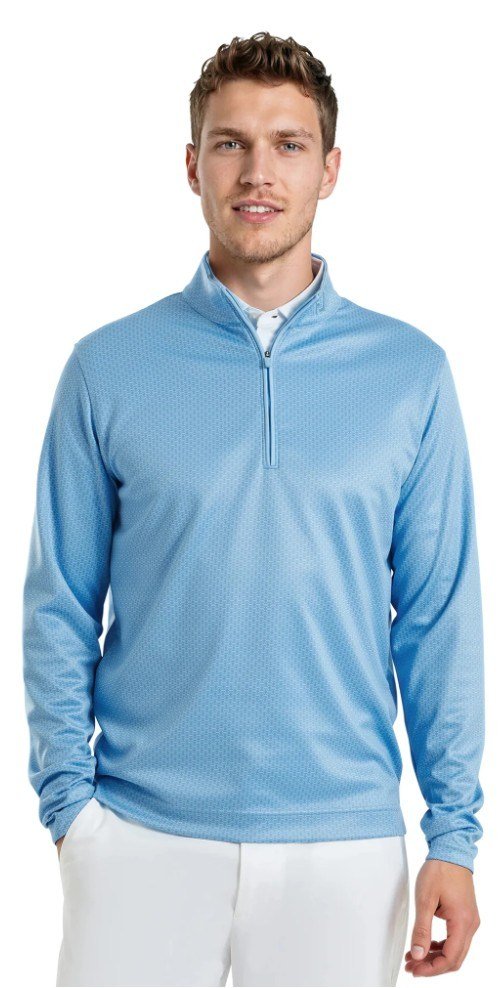 FootJoy Nautical Flag Tonal Chill Out herr sweatshirt, blue reef/deep reef