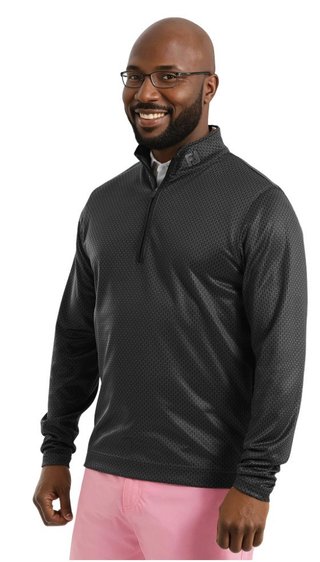 FootJoy Nautical Flag Tonal Chill Out herr sweatshirt, svart