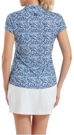 FootJoy Cap Sleeve Lisle dampolo, navy floral print