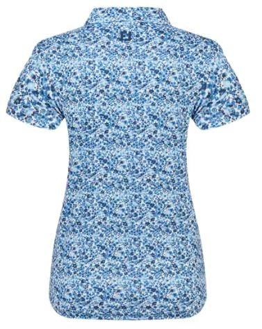 FootJoy Cap Sleeve Lisle dampolo, navy floral print