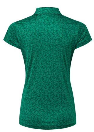 FootJoy Painted Floral Cap Sleeve Lisle dampolo, field green