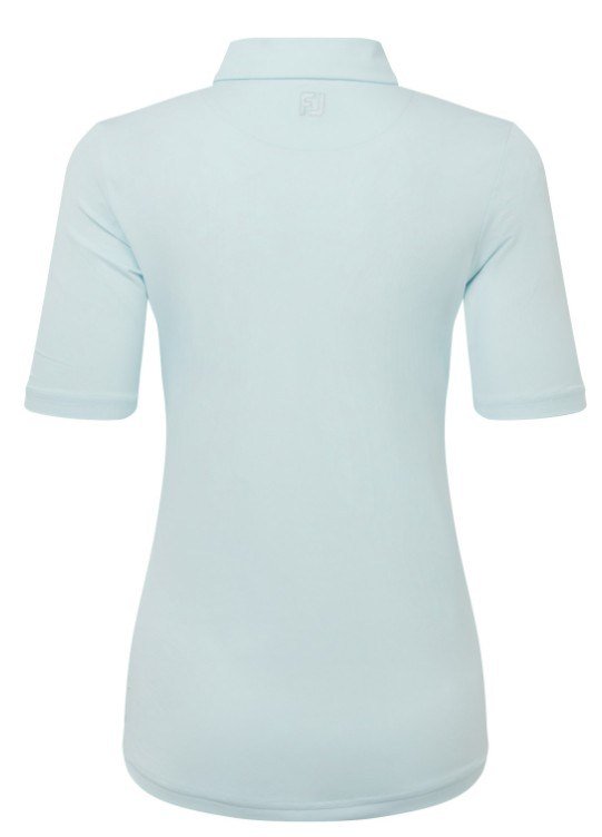 FootJoy Half Sleeve Ruched Lisle dampolo, glacial blue