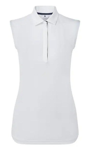 FootJoy Sleeveless Lisle dampolo, vit