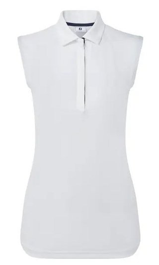 FootJoy Sleeveless Lisle dampolo, vit