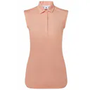 FootJoy Sleeveless Lisle dam polo, desert peach