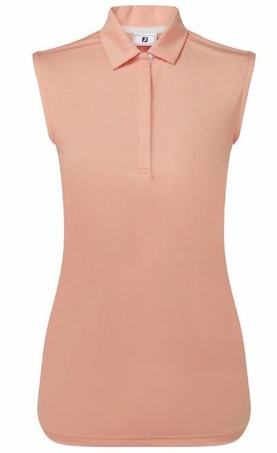 FootJoy Sleeveless Lisle dam polo, desert peach