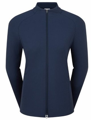 FootJoy Full-Zip Rib Midlayer dam sweatshirt, navy
