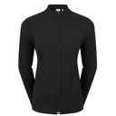 FootJoy Full-Zip Rib Midlayer dam sweatshirt, svart