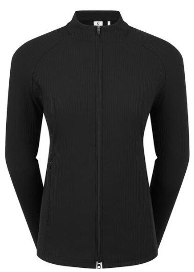 FootJoy Full-Zip Rib Midlayer dam sweatshirt, svart