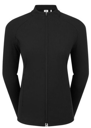 FootJoy Full-Zip Rib Midlayer dam sweatshirt, svart