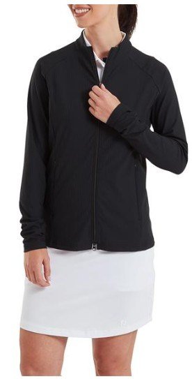 FootJoy Full-Zip Rib Midlayer dam sweatshirt, svart