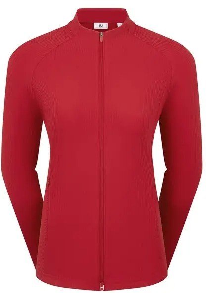 FootJoy Full-Zip Rib Midlayer damtröja, röd