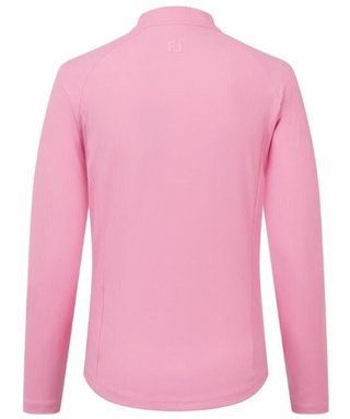 FootJoy Full-Zip Rib Midlayer dam sweatshirt, rosa