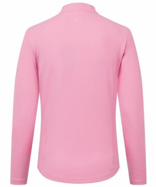 FootJoy Full-Zip Rib Midlayer dam sweatshirt, rosa