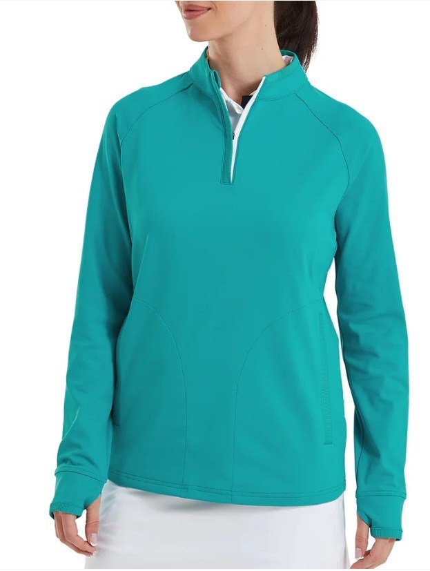 FootJoy Half-Zip Midlayer dam tröja, tile blue