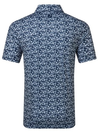 FootJoy Hidden Palm Print Lisle herr polo, navy/white