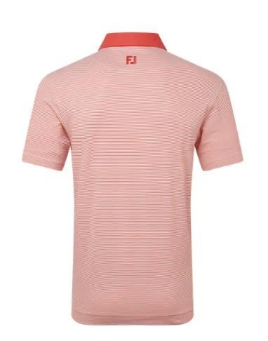 FootJoy Feeder Stripe Pique herr polo, nantucket red