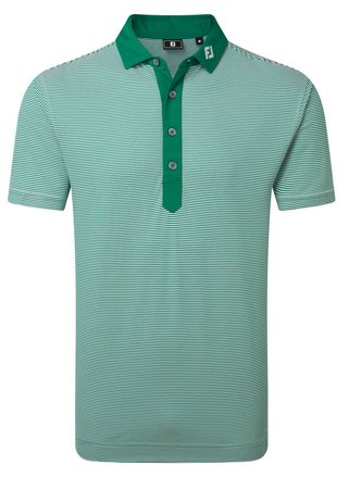 FootJoy Feeder Stripe Pique herr polo, field green