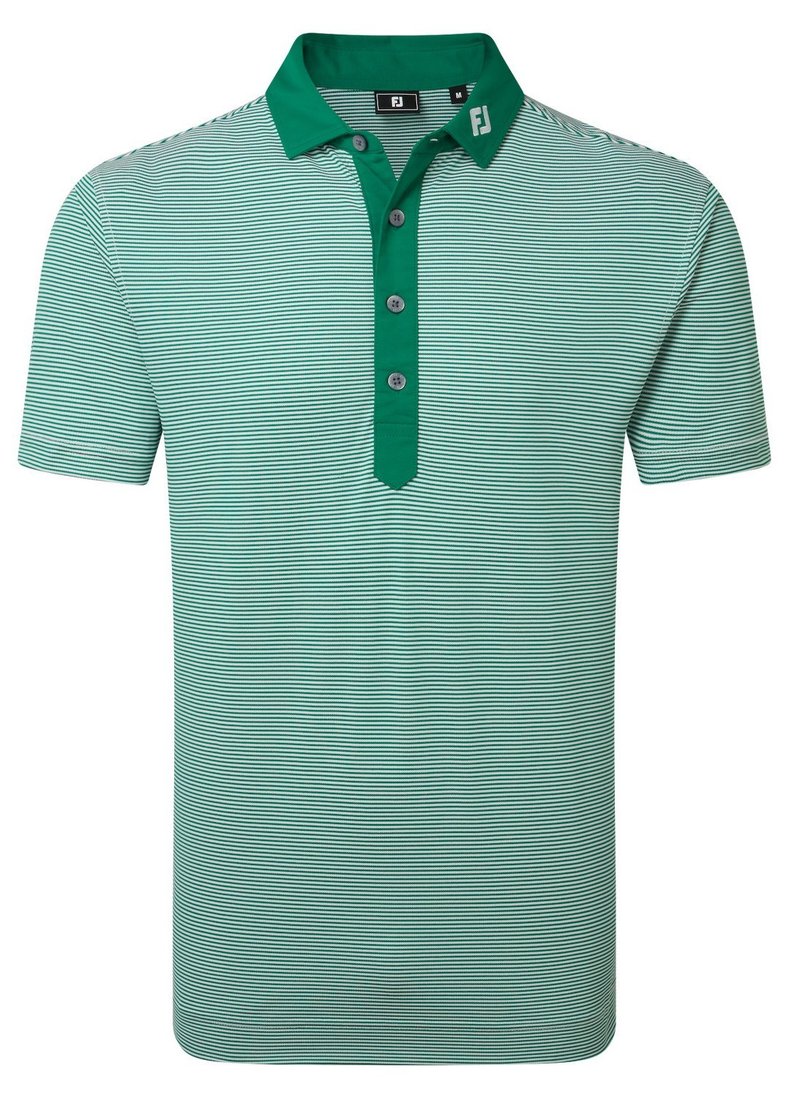 FootJoy Feeder Stripe Pique herr polo, field green