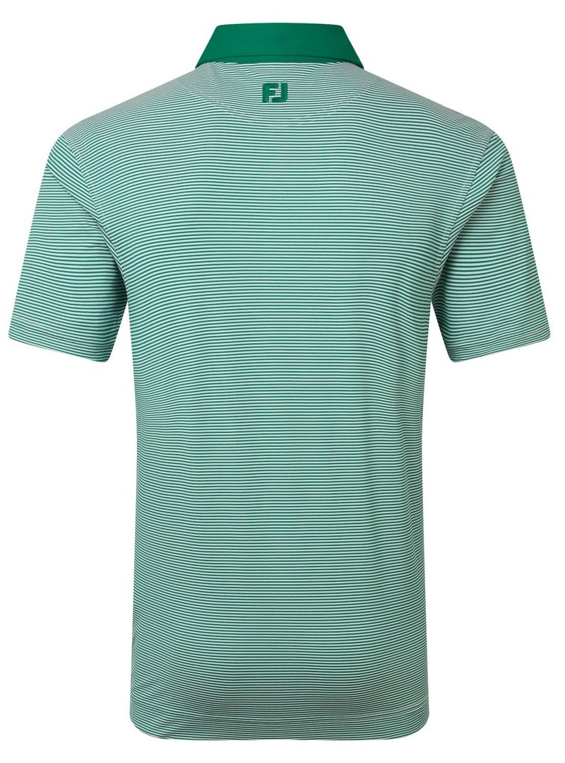 FootJoy Feeder Stripe Pique herr polo, field green