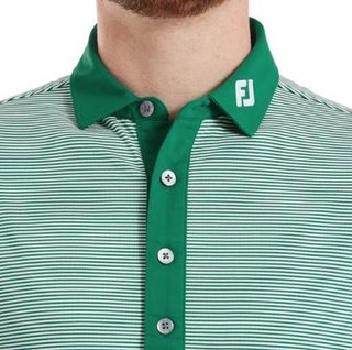 FootJoy Feeder Stripe Pique herr polo, field green