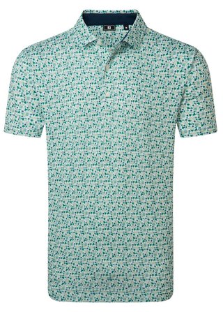 FootJoy Surfs Up Print Lisle herr polo, field green/white/sunshine/navy