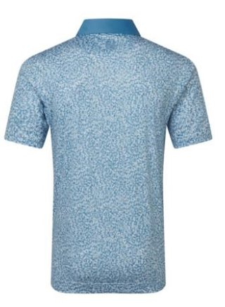 FootJoy Condensed Camo Print Lisle herr polo, white/chambray/coastal blue