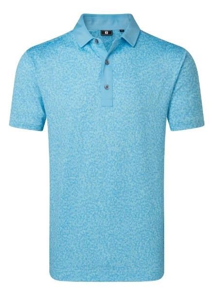 FootJoy Condensed Camo Print Lisle herr polo, sea glass/blue reef/deep reef