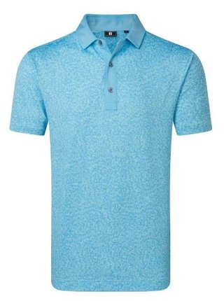 FootJoy Condensed Camo Print Lisle herr polo, sea glass/blue reef/deep reef